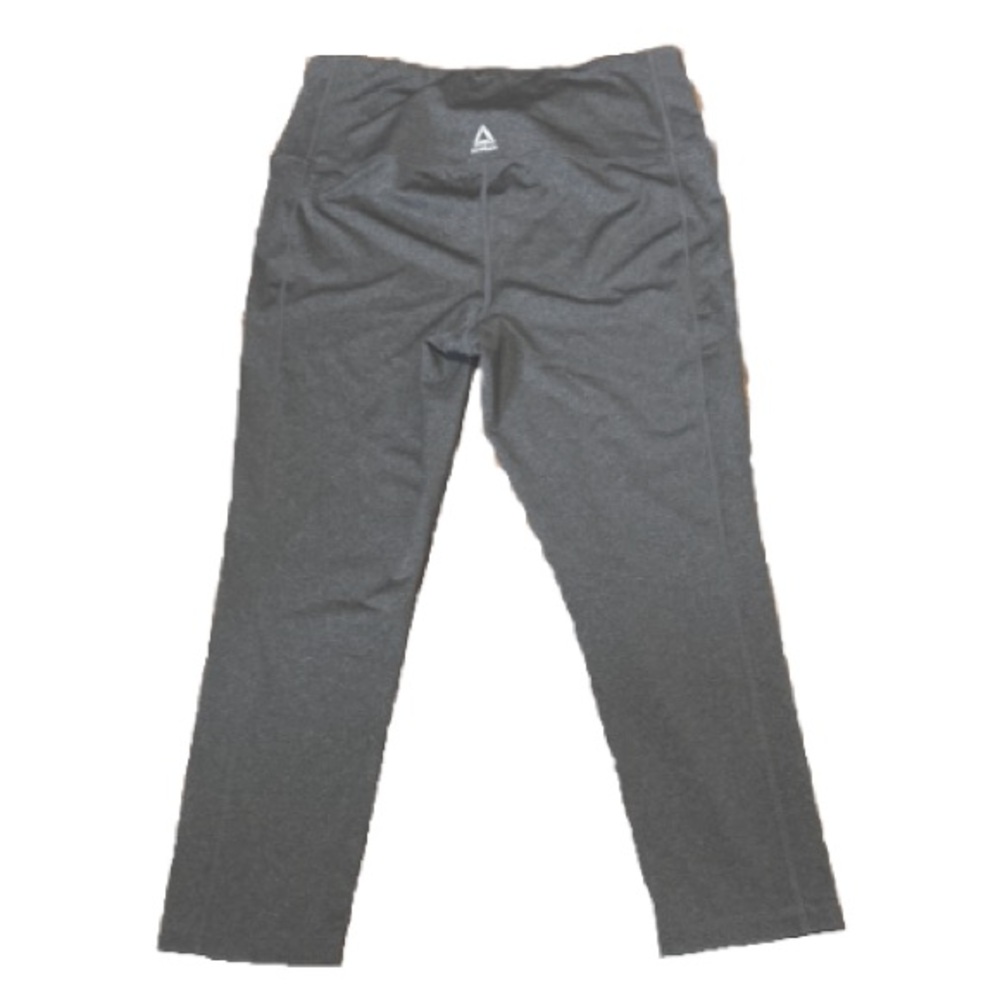 REEBOK Gray Yoga Running High Waist Workout Leggings Pants Womens Large